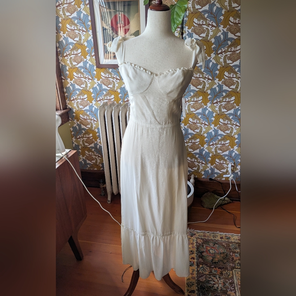Reformation Cream Dress